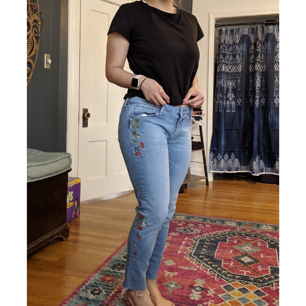 Embroidered Mom Jeans